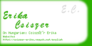 erika csiszer business card